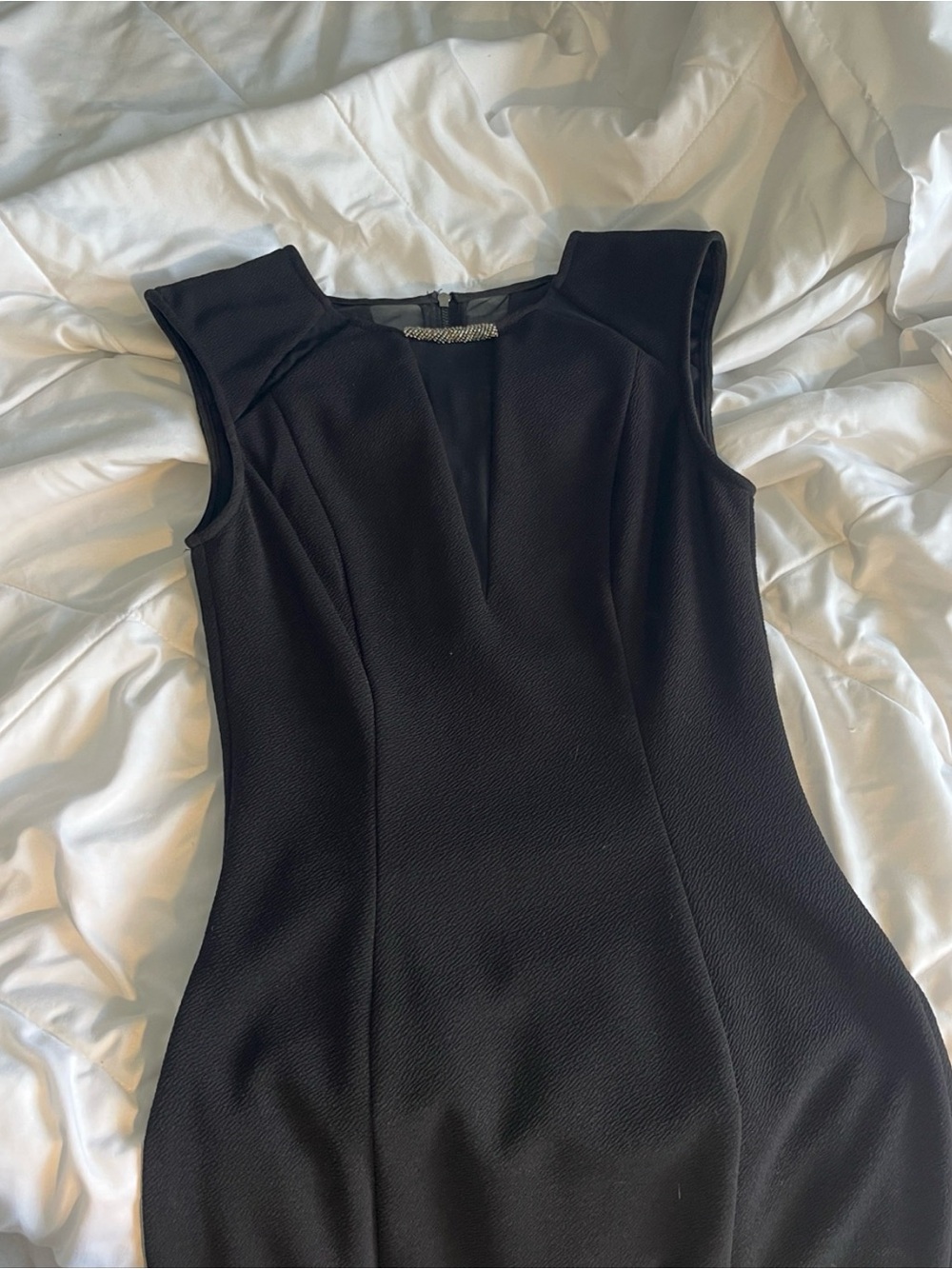 Guess Black Sheath Dress with Rhinestone Accent